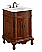 24 inch Adelina Single Bathroom vanity in Brown with ivory white engineered marble