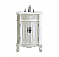 24 inch Adelina Single Bathroom vanity in Antique White with ivory white engineered marble