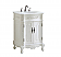 24 inch Adelina Single Bathroom vanity in Antique White with ivory white engineered marble