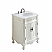 24 inch Adelina Single Bathroom vanity in Antique White with ivory white engineered marble