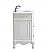 24 inch Adelina Single Bathroom vanity in Antique White with ivory white engineered marble