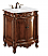  27 inch Adelina Single Bathroom Vanity in Brown with Ivory White Engineered Marble