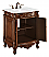  27 inch Adelina Single Bathroom Vanity in Brown with Ivory White Engineered Marble