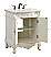 27 inch Adelina Single Bathroom vanity in Antique White with Ivory White Engineered Marble