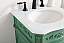 19 inch Single Bathroom Vanity in Vintage Mint with Ivory White Engineered Marble