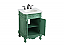 24 inch Adelina Single Bathroom Vanity in Vintage Mint with Ivory White Marble