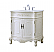 32 inch Adelina Single Bathroom Vanity in Antique White with Ivory White Marble