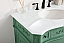 36 inch Adelina Single Bathroom Vanity in Vintage Mint with Ivory White Marble