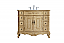 42 inch Adelina Single Bathroom Vanity in Light Antique Beige with Ivory White Marble