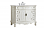  42 inch Adelina Single Bathroom Vanity in Antique White with Ivory White Marble