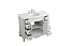  42 inch Adelina Single Bathroom Vanity in Antique White with Ivory White Marble