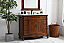  42 inch Adelina Single Bathroom Vanity in Teak with Ivory White Marble