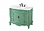 42 inch Adelina Single Bathroom Vanity in Vintage Mint with Ivory White Marble