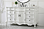 60 inch Adelina Single Bathroom Vanity in Antique White with Ivory White Marble