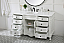 60 inch Adelina Single Bathroom Vanity in Antique White with Ivory White Marble