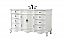 60 inch Adelina Single Bathroom Vanity in Antique White with Ivory White Marble