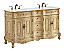 60 inch Adelina Double Bathroom Vanity in Antique Beige with Ivory White Marble