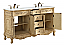 60 inch Adelina Double Bathroom Vanity in Antique Beige with Ivory White Marble