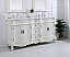 60 inch Adelina Double Bathroom Vanity in Antique White with Ivory White Marble