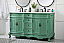 60 inch Adelina Double Bathroom Vanity in Vintage Mint with Ivory White Marble