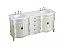 72 inch Adelina Double Bathroom Vanity in Antique White with Ivory White Marble