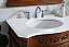 72 inch Adelina Double Bathroom Vanity in Teak with Ivory White Marble