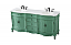 72 inch Adelina Double Bathroom Vanity in Vintage Mint with Ivory White Marble