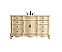  60 inch Adelina Single Bathroom Vanity in Light Antique Beige with Ivory White Marble