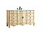  60 inch Adelina Single Bathroom Vanity in Light Antique Beige with Ivory White Marble