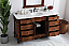 60 inch Adelina Single Bathroom Vanity in Teak with Ivory White Marble