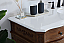 60 inch Adelina Single Bathroom Vanity in Teak with Ivory White Marble