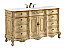 60 inch Adelina Single Bathroom Vanity In Antique Beige with Ivory White Marble