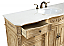 60 inch Adelina Single Bathroom Vanity In Antique Beige with Ivory White Marble