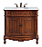 36 inch Adelina Single Bathroom Vanity in Brown with Ivory White Marble