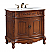 36 inch Adelina Single Bathroom Vanity in Brown with Ivory White Marble