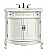 36 inch Adelina Single Bathroom Vanity in Antique White with Ivory White Marble