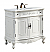 36 inch Adelina Single Bathroom Vanity in Antique White with Ivory White Marble