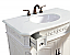 36 inch Adelina Single Bathroom Vanity in Antique White with Ivory White Marble