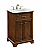 24 In. Modern Fitting Single Bathroom Vanity Set In Teak