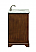 24 In. Modern Fitting Single Bathroom Vanity Set In Teak