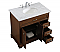 36 In. Modern Fitting Single Bathroom Vanity Set In Teak