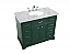  42 inch Modern Fitting Single Bathroom Vanity in Green