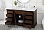 60 inch Modern Fitting Single Bathroom Vanity in Teak