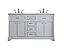 60 In. Modern Fitting Double Bathroom Vanity Set with Three Finishes Options