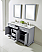 60 In. Modern Fitting Double Bathroom Vanity Set with Three Finishes Options