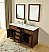 60 In. Modern Fitting Double Bathroom Vanity Set In Teak