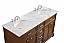 60 In. Modern Fitting Double Bathroom Vanity Set In Teak