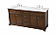  72 inch Modern Fitting Double Bathroom Vanity in Teak