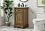 19 inch Modern Fitting Single Bathroom Vanity in Driftwood