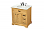 32 inch Modern Fitting Single Bathroom Vanity in Natural Wood